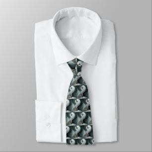 Cravate Escalier spiral en marbre gris et vert Sage