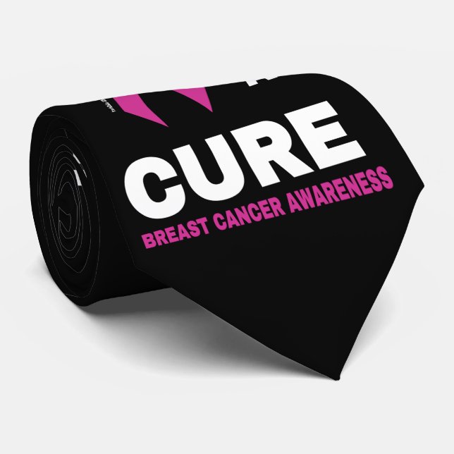 Cravate Espoir d'une guérison...Cancer du sein (Roulé)