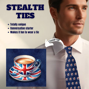 Cravate Esthétique drapeau britannique Tasse à thé patriot