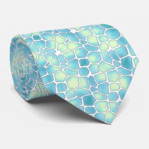 Cravate estilo mosaico turquesa con amarillo