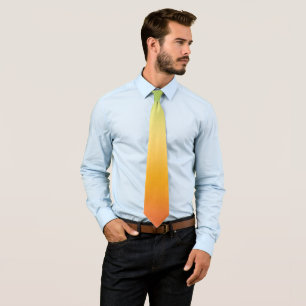 Cravate Été Tropical Dégradé Orange Lemon Lime Ombre