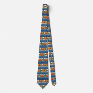 Cravate Étiquette de caisse de fruits vintage, pêches de G