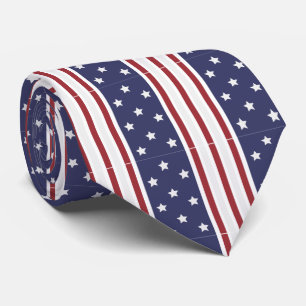 Cravate Étoiles et rayures USA Drapeau 4 juillet