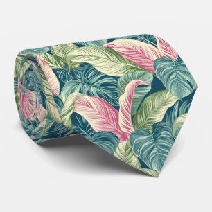 Cravate étonnante avec Feuilles tropicaux en vert