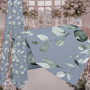 Cravate Eucalyptus Silver Sage en verdure mariage bleu pou
