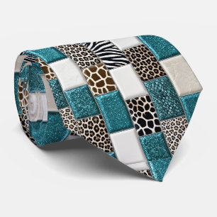 Cravate Exotique Motif Animalier Sauvage d'Afriq