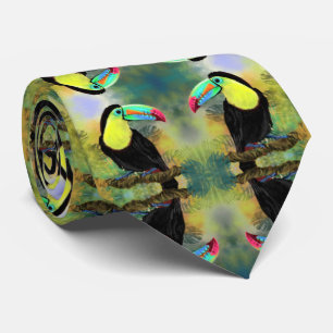 Cravate Exotique Tropical Toco Toucan Bird - Peinture Art