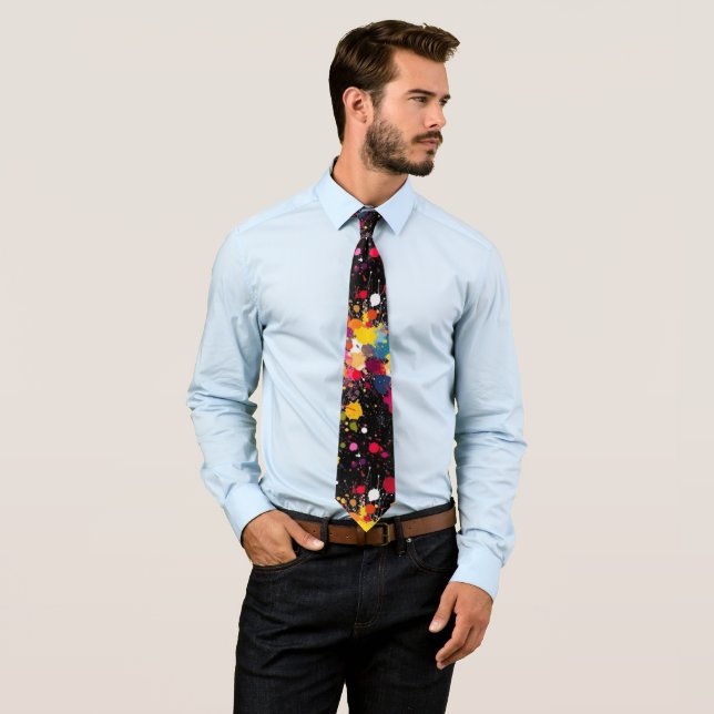 Cravate Explosion de couleur (En situation)