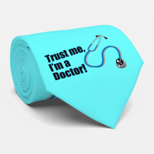 Cravate Faites-moi confiance Je suis docteur Stethoscope C