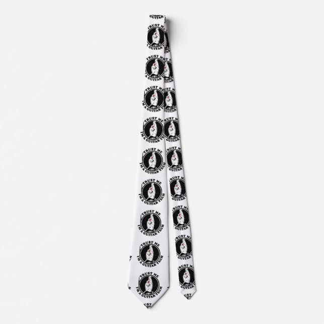 Cravate Faites-moi confiance Je suis une guitare (Devant)