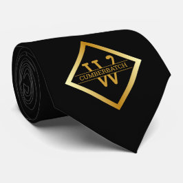 Cravate Faux Monogramme Or – Noir & Or