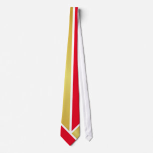 Cravate Faux Or Rouge Blanc