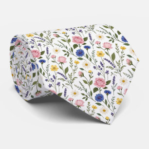 Cravate Faux soie Fleur des champs   Gentleman Jardin Angl