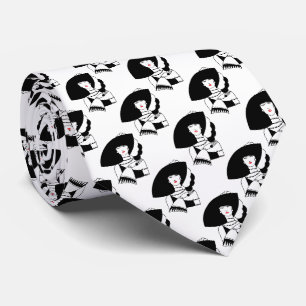 Cravate Femme Art Déco au grand chapeau gants RL