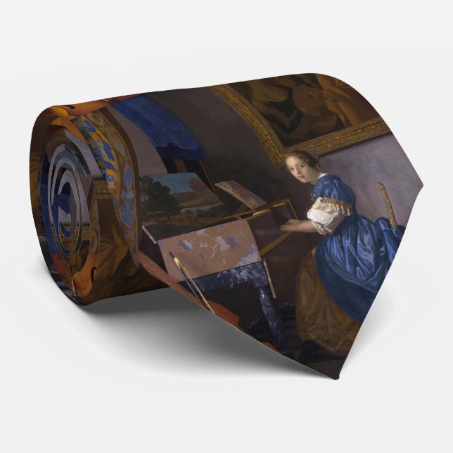 Cravate Femme assise à un Vermeer Virginal (Roulé)