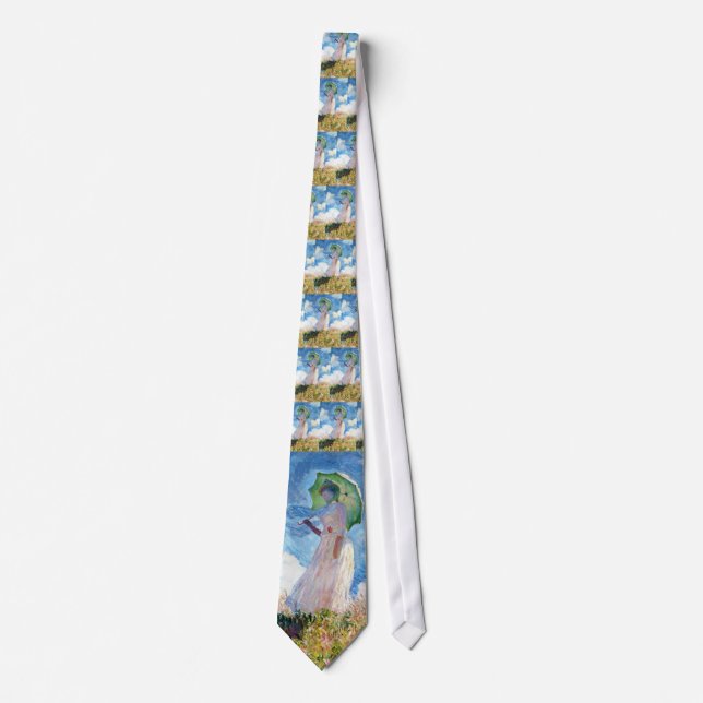 Cravate Femme avec un parasol Claude Monet (Devant)