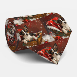 Cravate Festive de Noël de chien de Rat Terrier
