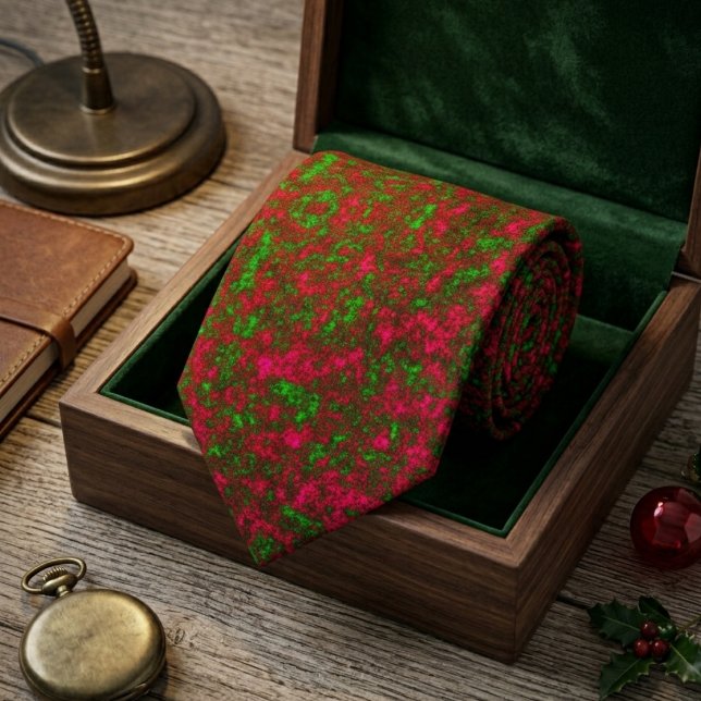 Cravate Festive Ruby Emerald Speckle  (Créateur téléchargé)