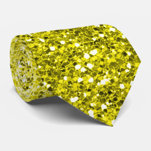 Cravate Fête de la Parties scintillant verte jaune Ombre