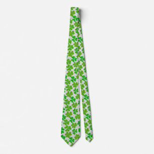 Cravate Fête de la Shamrock verte Lucky St Patrick