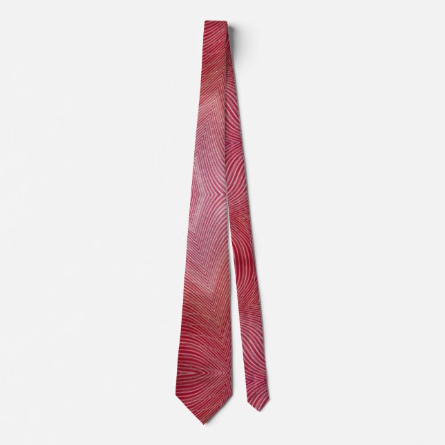 Cravate Fête des pères moderne mariage rouge paillettes ét (Devant)