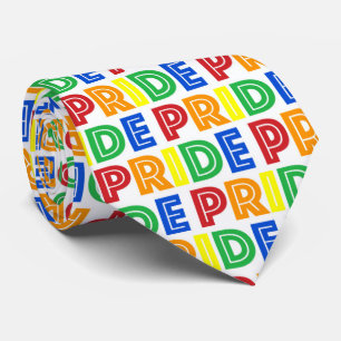 Cravate Fête du mois des Gay pride LGBT Rainbow Letters