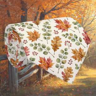 Cravate Feuilles d'automne Faux Soie Jardin botanique d'