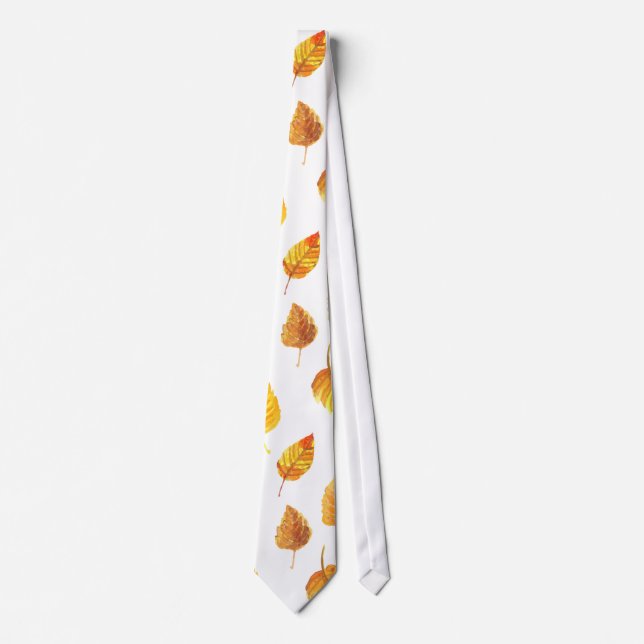 Cravate Feuilles d'automne motif (Devant)