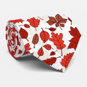 Cravate Feuilles d'automne motif