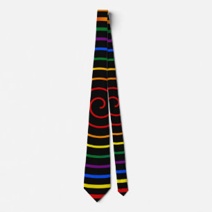Cravate Fierté Arc-en-ciel Hypnotisée V2
