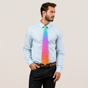 Cravate Fierté dégradante Pastel Rainbow Ombre