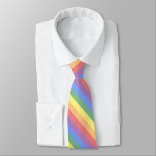 Cravate Fierté diagonale fanée de la rayure LGBT de