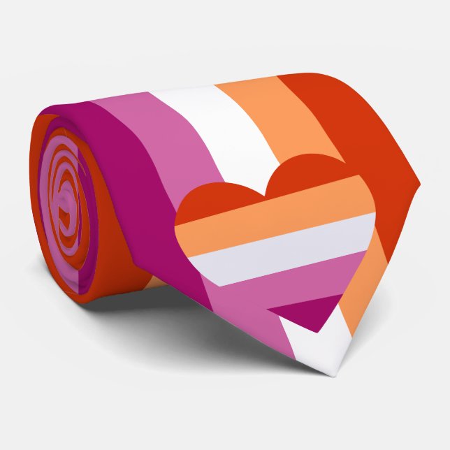 Cravate Fierté lesbienne Frag (Roulé)