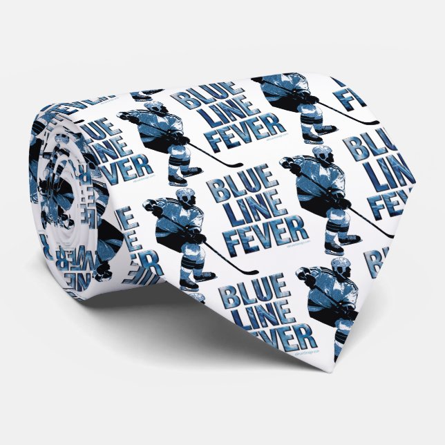 Cravate Fièvre de la Ligne bleue (Hockey) (Roulé)