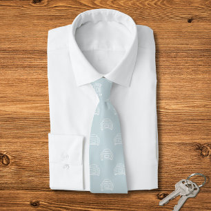Cravate Figarations Monoline Pale Aqua Figaro Car Tie