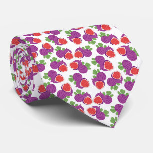 Cravate figue rouge pourpre