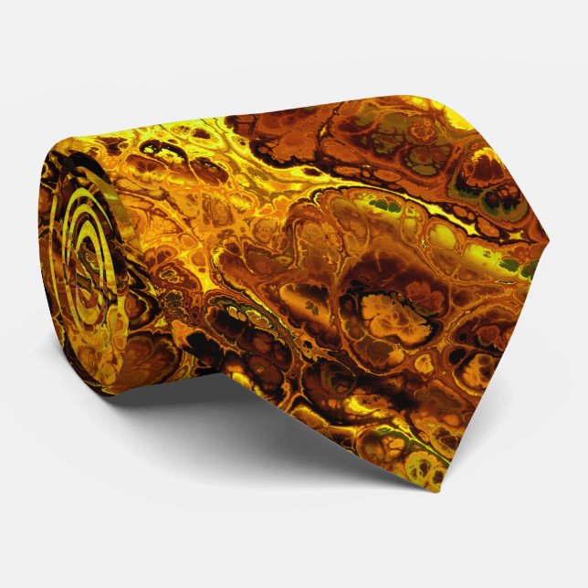 Cravate Fire Fractal Art 7 (Roulé)