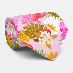 Cravate Flamant rose Garden Rose