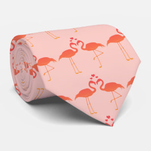 Cravate Flamants roses : Perruches !