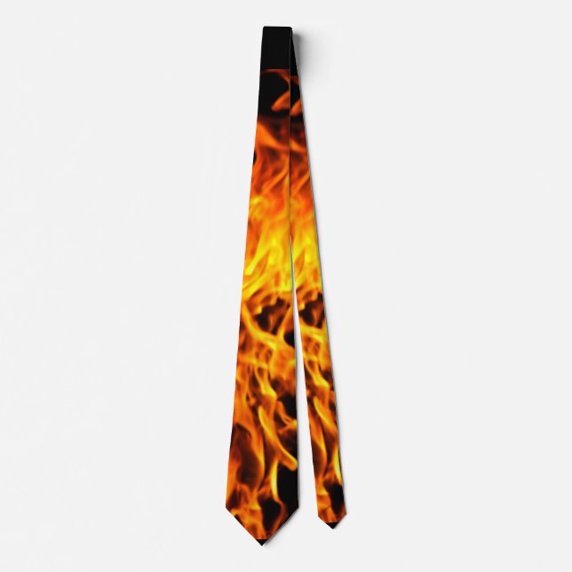 Cravate Flamme orange (Devant)