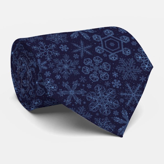 Cravate Flèches bleues sur bleu (Roulé)