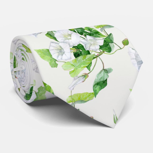 Cravate Fleur blanche (Roulé)