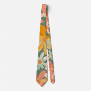Cravate Fleur bohème florale personnalisée – Mode élégante