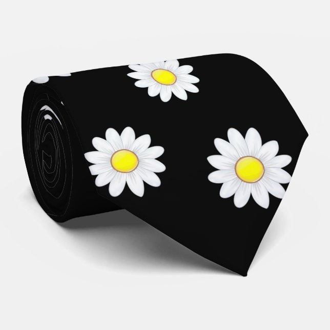 Cravate Fleur classique de marguerite (Roulé)