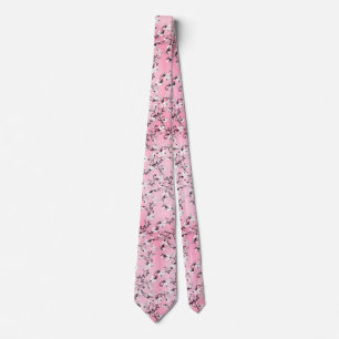 Cravate Fleur de cerisier rose