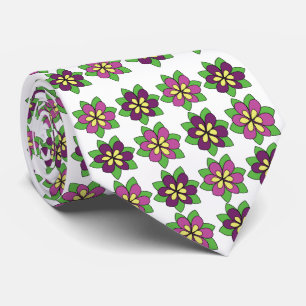 Cravate Fleur de clématite pourpre