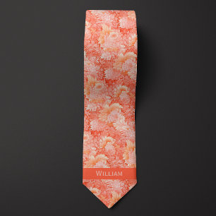 Cravate Fleur de corail abstrait