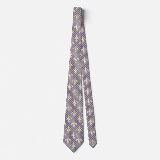 Cravate Fleur de Lis en Crème Mulberry (Devant)