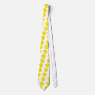 Cravate fleur de rose jaune