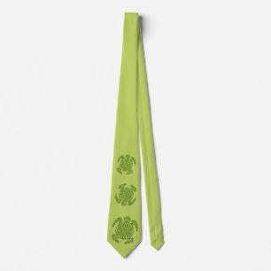 Cravate Fleur de vie / Blume des Lebens - vert tortue